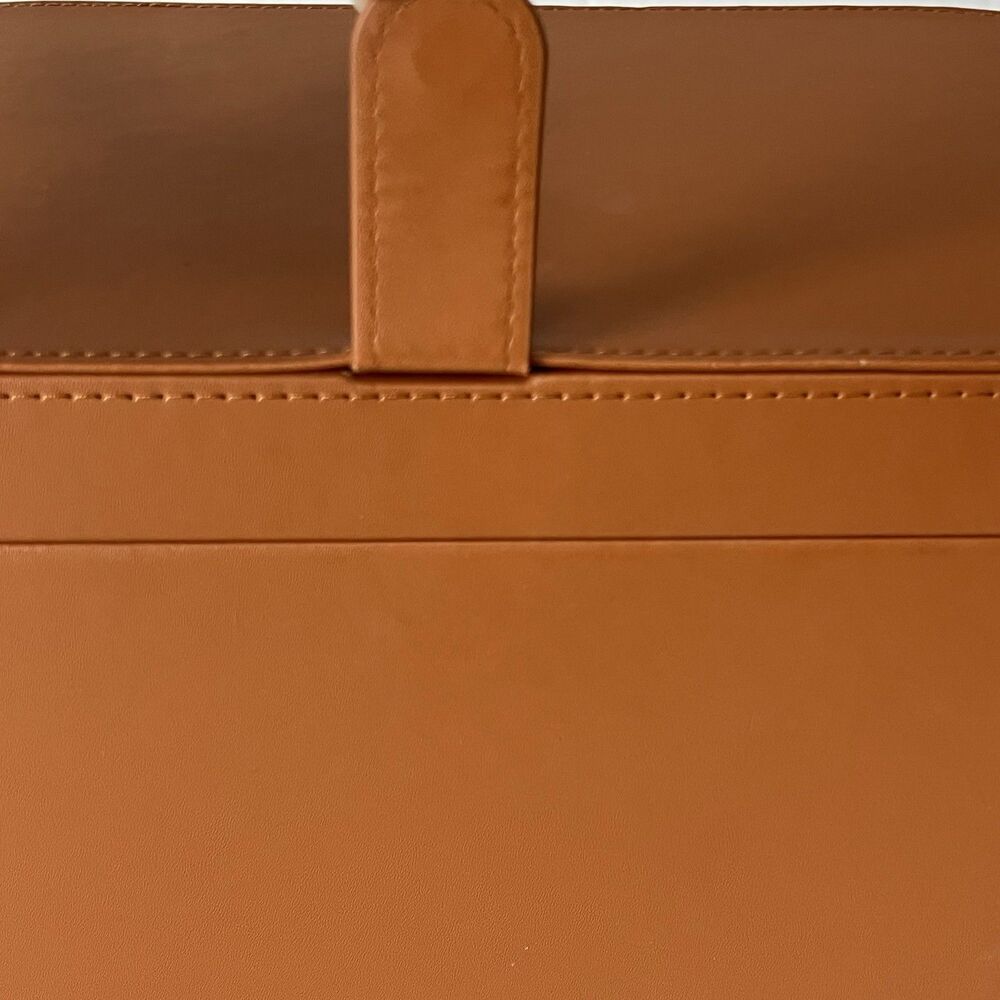 DYSON Airwrap Styler Leather Large Storage Hard Box Cognac Brown Tan CASE ONLY - Picture 7 of 12